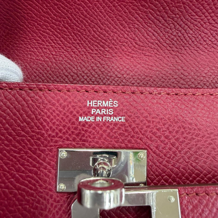 Great HERMES Purse Kelly wallet Long wallet Epsom Leather Women