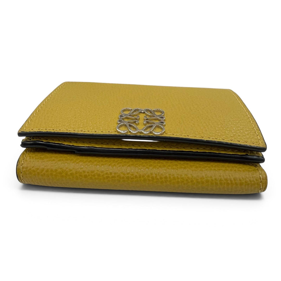 Great LOEWE Tri-fold wallet Anagram Trifold Wallet compact wallet Brown