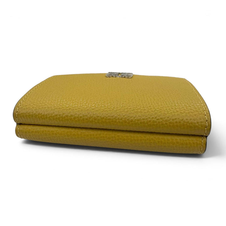 Great LOEWE Tri-fold wallet Anagram Trifold Wallet compact wallet Brown