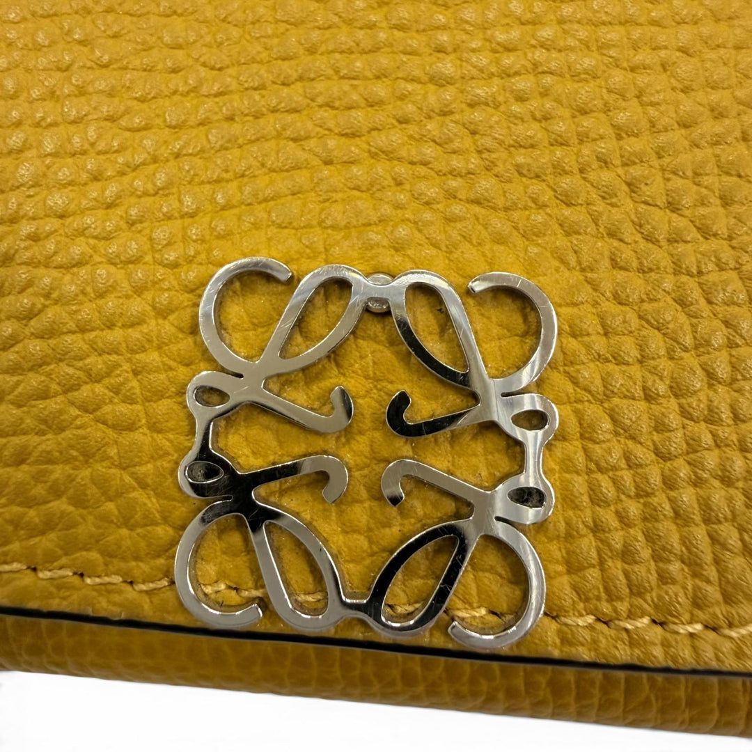 Great LOEWE Tri-fold wallet Anagram Trifold Wallet compact wallet Brown