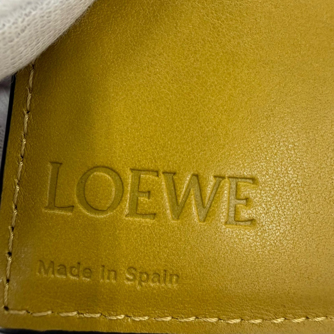 Great LOEWE Tri-fold wallet Anagram Trifold Wallet compact wallet Brown