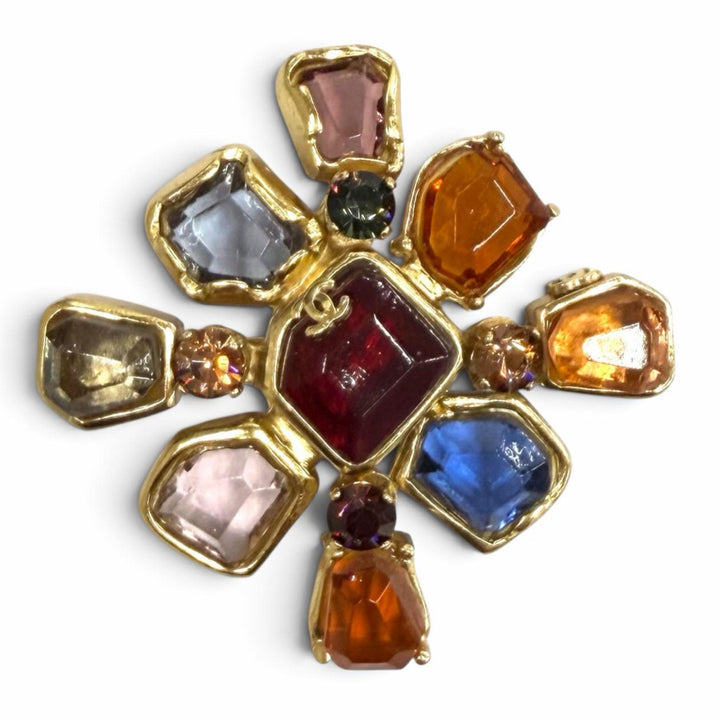 Excellent CHANEL Brooch COCO Mark Gripoa Multi Women 01A