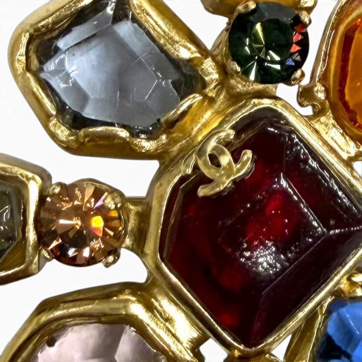 Excellent CHANEL Brooch COCO Mark Gripoa Multi Women 01A