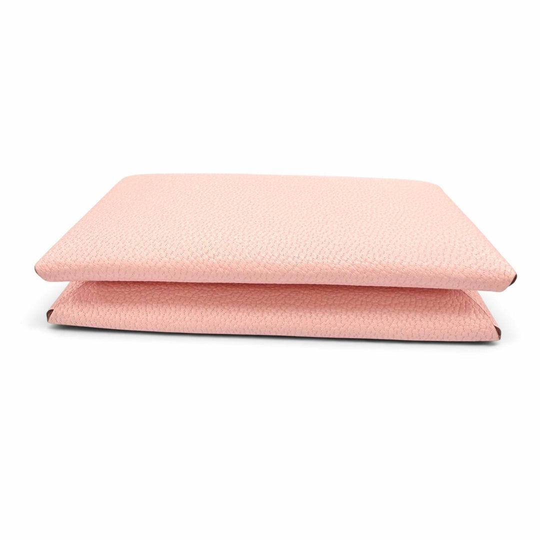 Pristine HERMES Card Case Calvi Pass case pink Epsom Leather Women