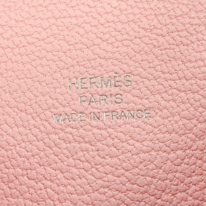 Pristine HERMES Card Case Calvi Pass case pink Epsom Leather Women