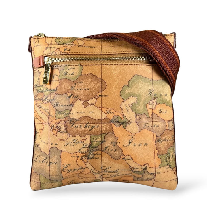 Excellent PRIMA CLASSE Shoulder Bag Map-patterned logo multicolor PVC D0836000