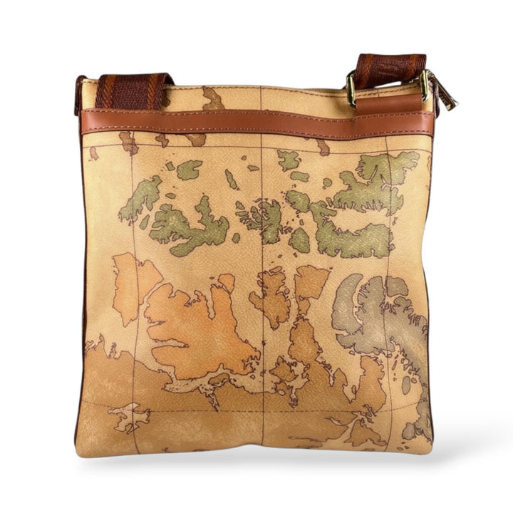 Excellent PRIMA CLASSE Shoulder Bag Map-patterned logo multicolor PVC D0836000