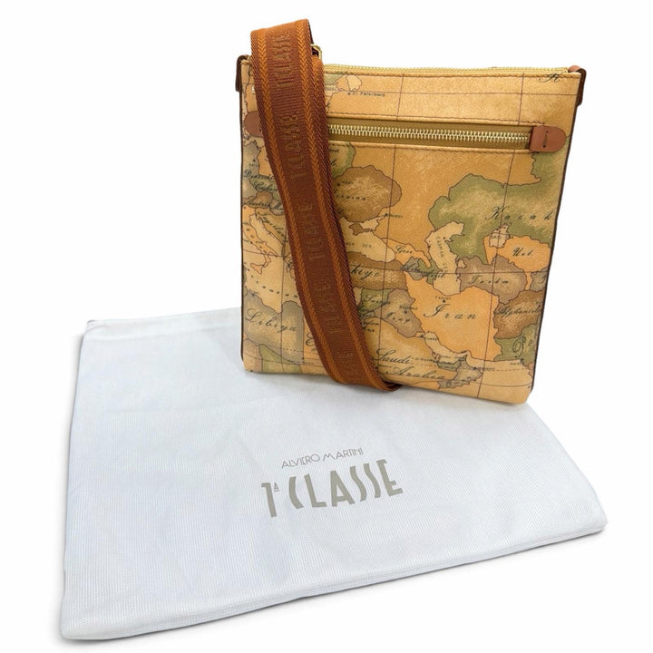 Excellent PRIMA CLASSE Shoulder Bag Map-patterned logo multicolor PVC D0836000
