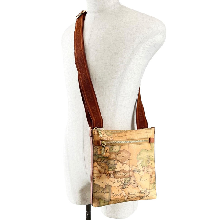 Excellent PRIMA CLASSE Shoulder Bag Map-patterned logo multicolor PVC D0836000