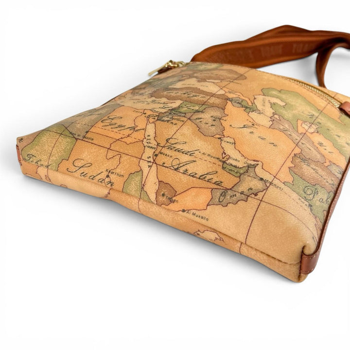 Excellent PRIMA CLASSE Shoulder Bag Map-patterned logo multicolor PVC D0836000