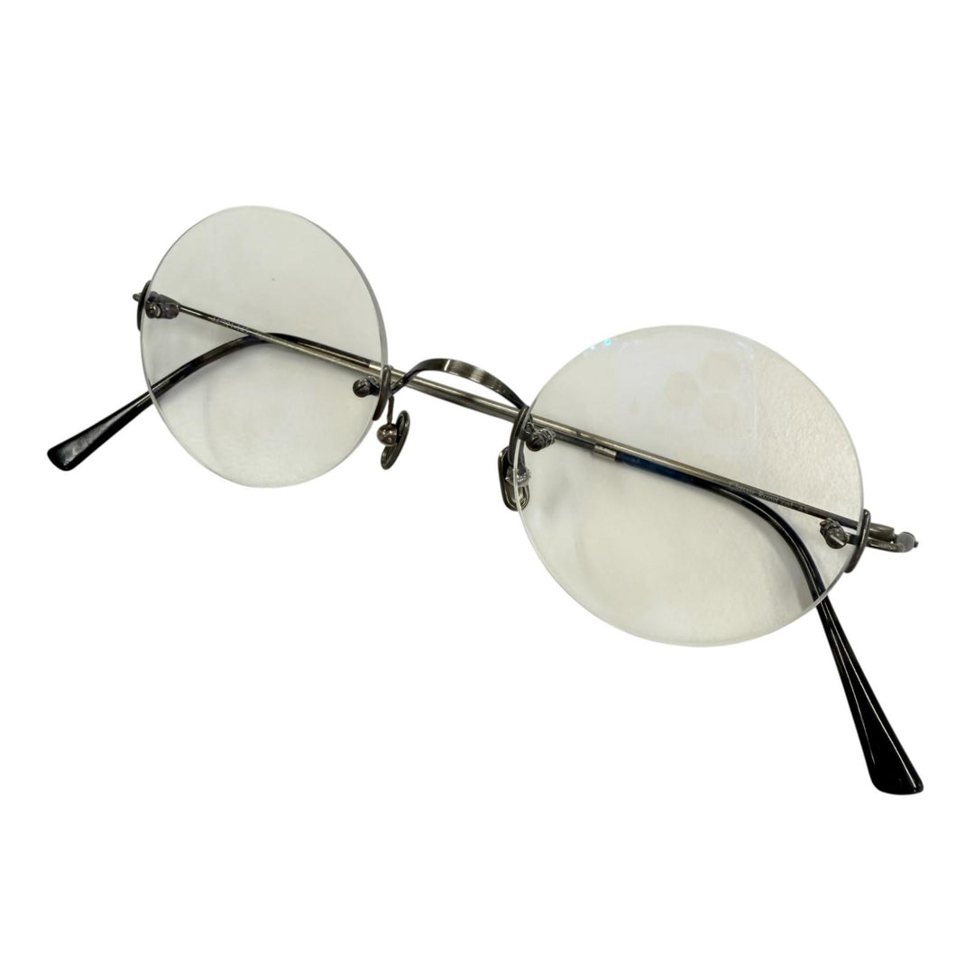 Great Lunor Glasses Classic ROUND Silver metal mens