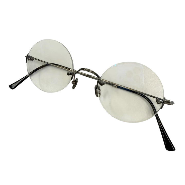 Great Lunor Glasses Classic ROUND Silver metal mens