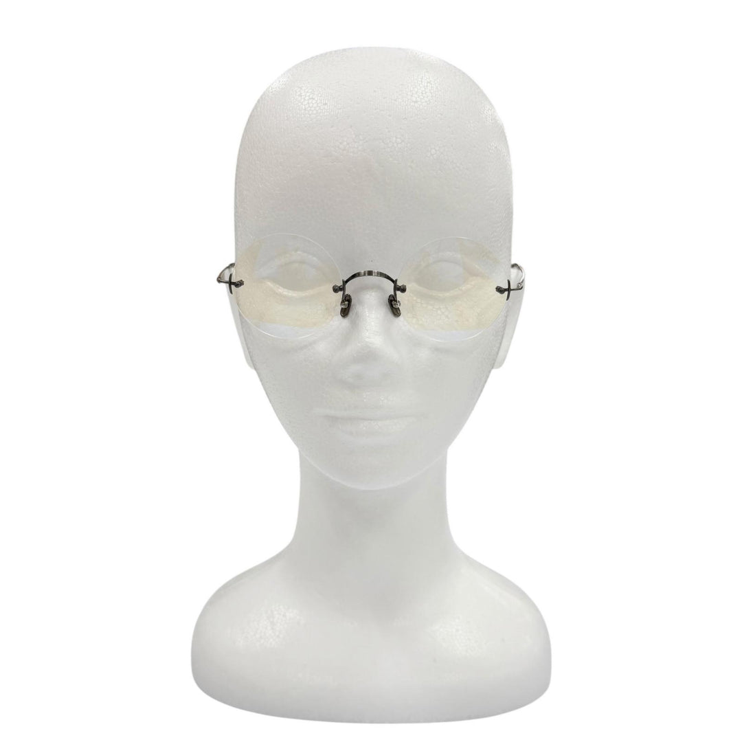 Great Lunor Glasses Classic ROUND Silver metal mens