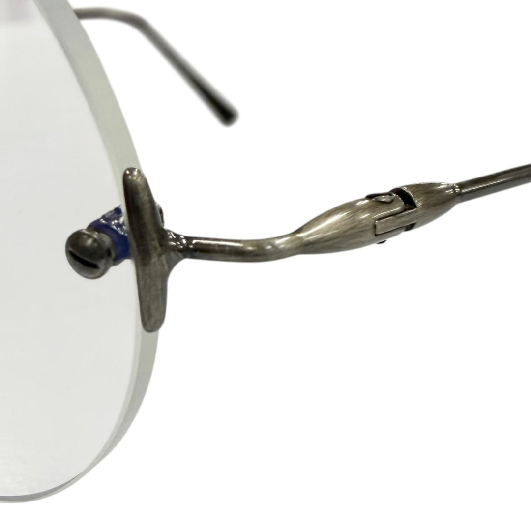 Great Lunor Glasses Classic ROUND Silver metal mens