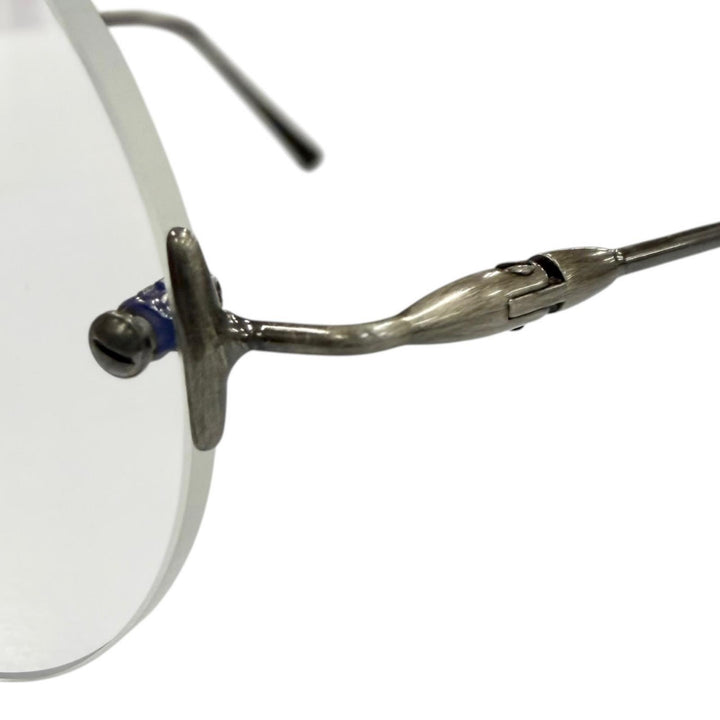 Great Lunor Glasses Classic ROUND Silver metal mens