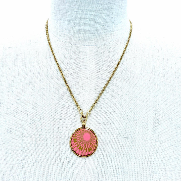 Great HERMES Necklace Medal PM OP'H H motif gold Women