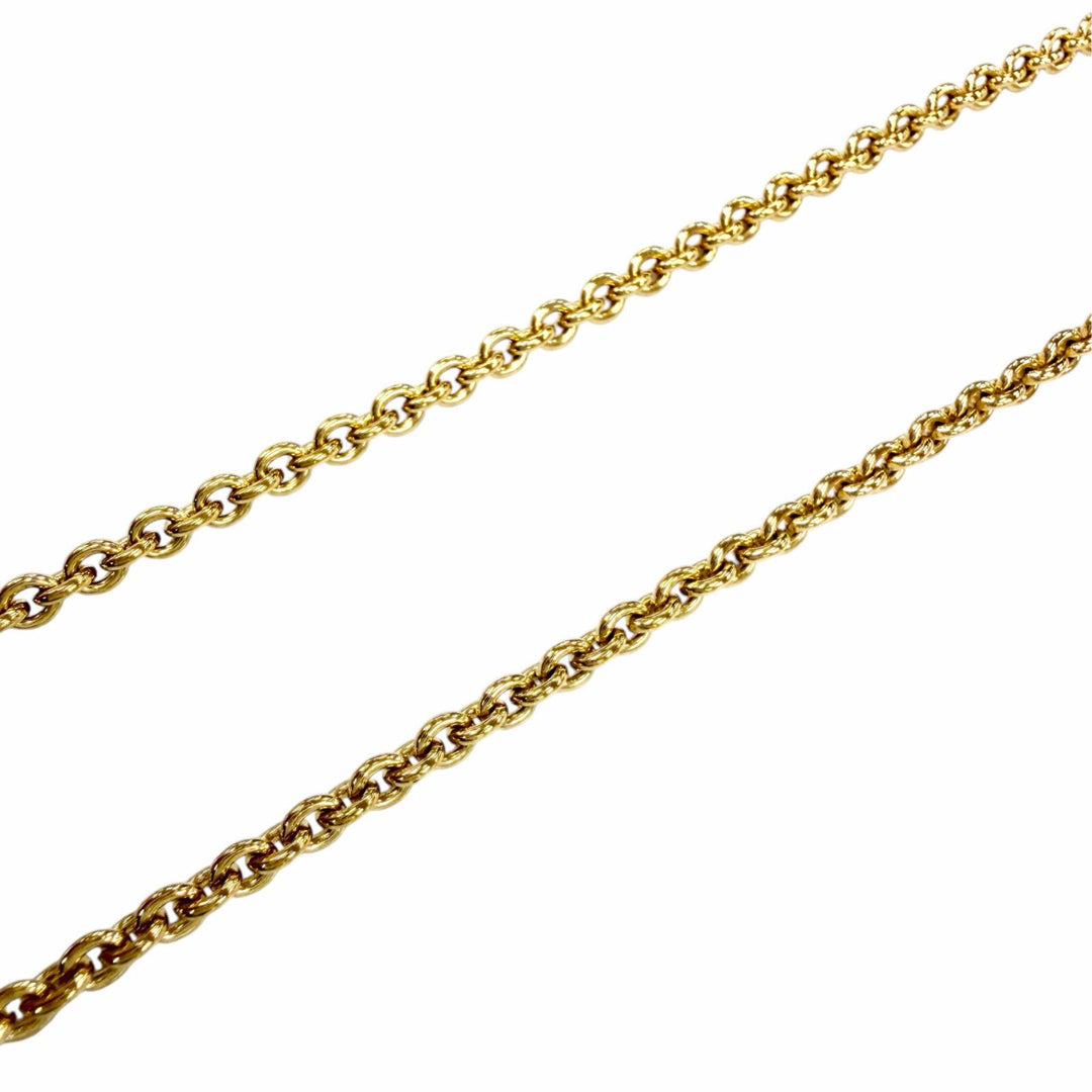 Great HERMES Necklace Medal PM OP'H H motif gold Women