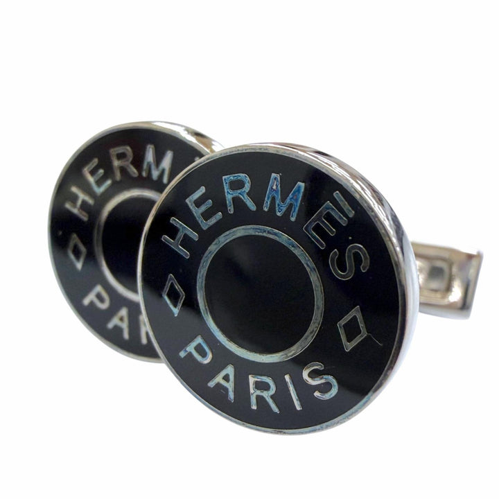 Excellent HERMES Cufflinks cufflinks Ricol 2 Cru de Selle Serie Silver mens