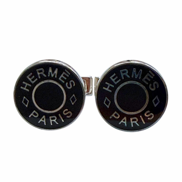 Excellent HERMES Cufflinks cufflinks Ricol 2 Cru de Selle Serie Silver mens
