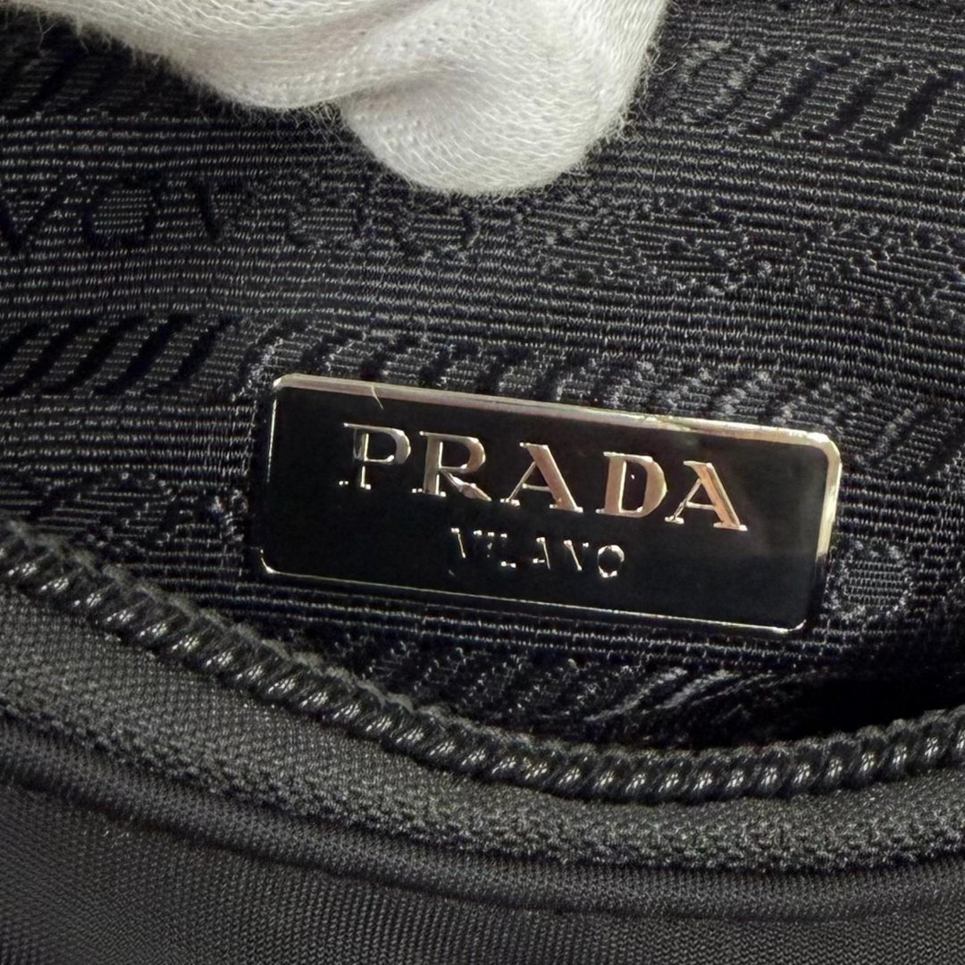 Excellent PRADA Shoulder Bag Re-Edition 2000 Re-Nylon mini bag black 1NE515