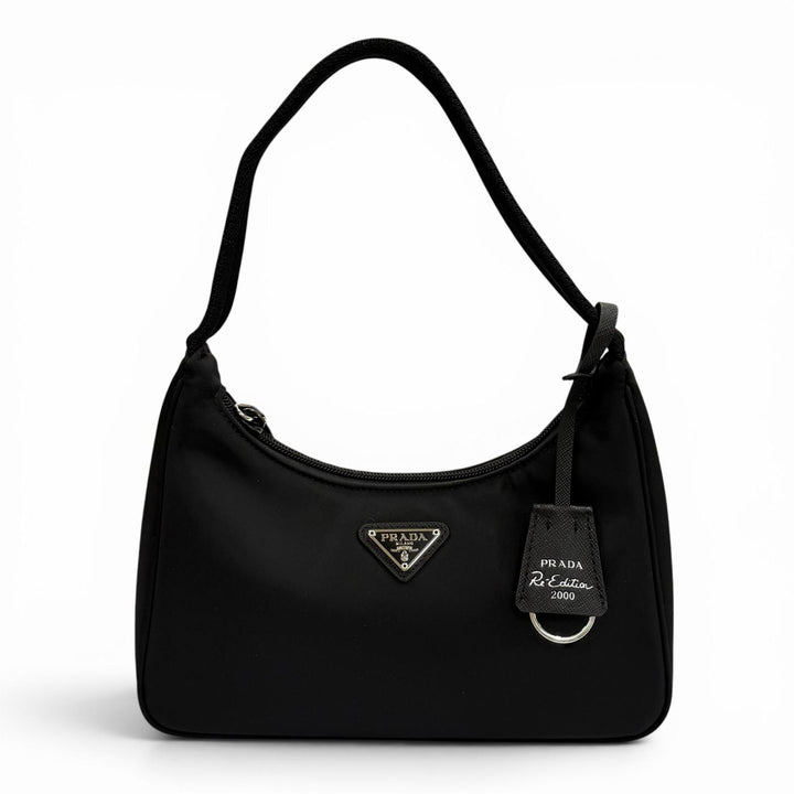 Excellent PRADA Shoulder Bag Re-Edition 2000 Re-Nylon mini bag black 1NE515
