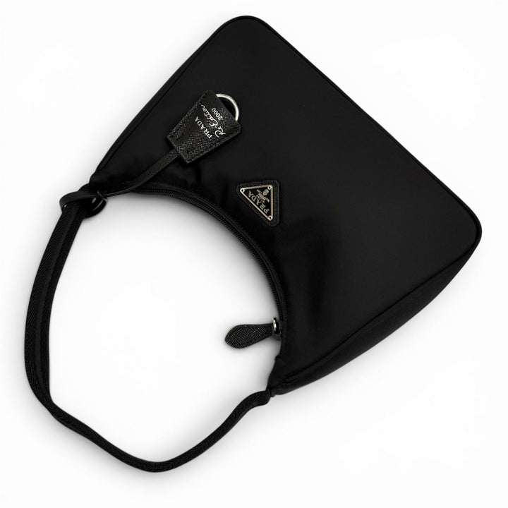 Excellent PRADA Shoulder Bag Re-Edition 2000 Re-Nylon mini bag black 1NE515