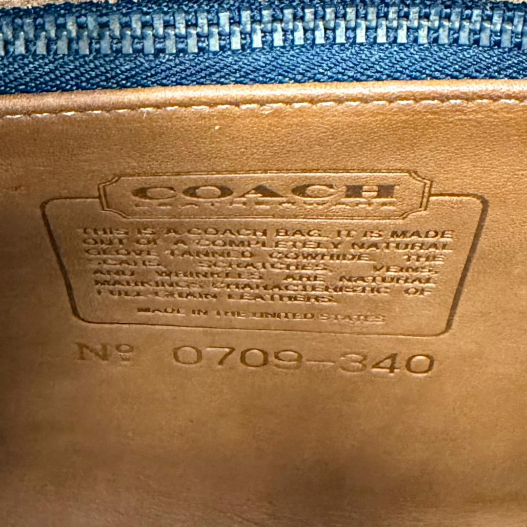 Excellent COACH Shoulder Bag Old Coach 340 Turnlock Glove Leather Brown