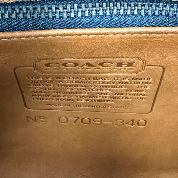 Excellent COACH Shoulder Bag Old Coach 340 Turnlock Glove Leather Brown