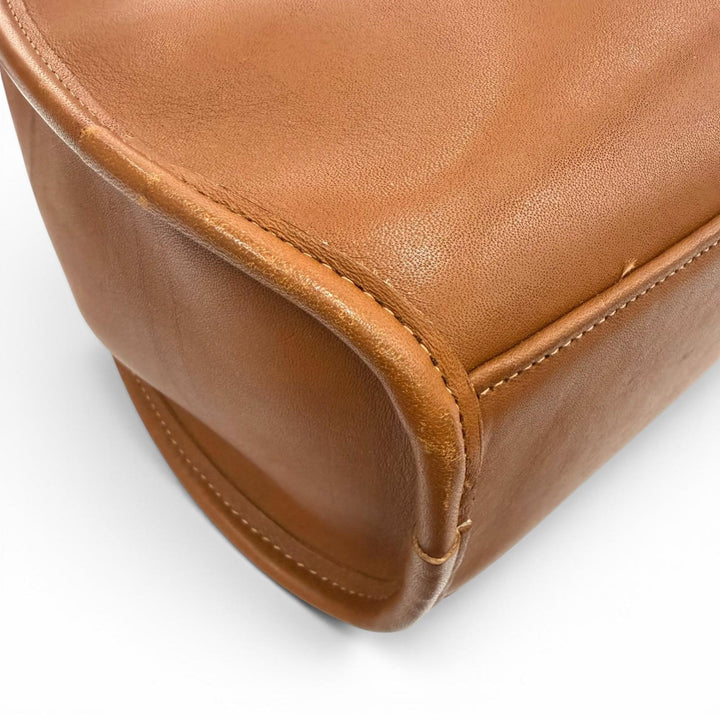 Excellent COACH Shoulder Bag Old Coach 340 Turnlock Glove Leather Brown