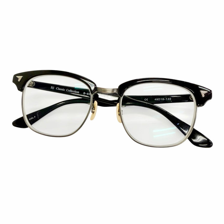Very Good BJ CLASSIC COLLECTION Glasses SIRMONT blow black mens S-831