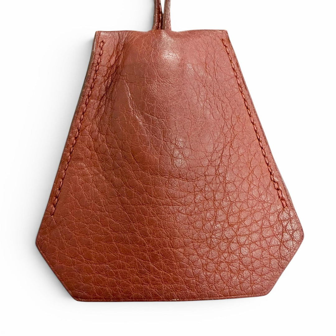 Very Good HERMES Necklace Margiela-era Clochette leather mens