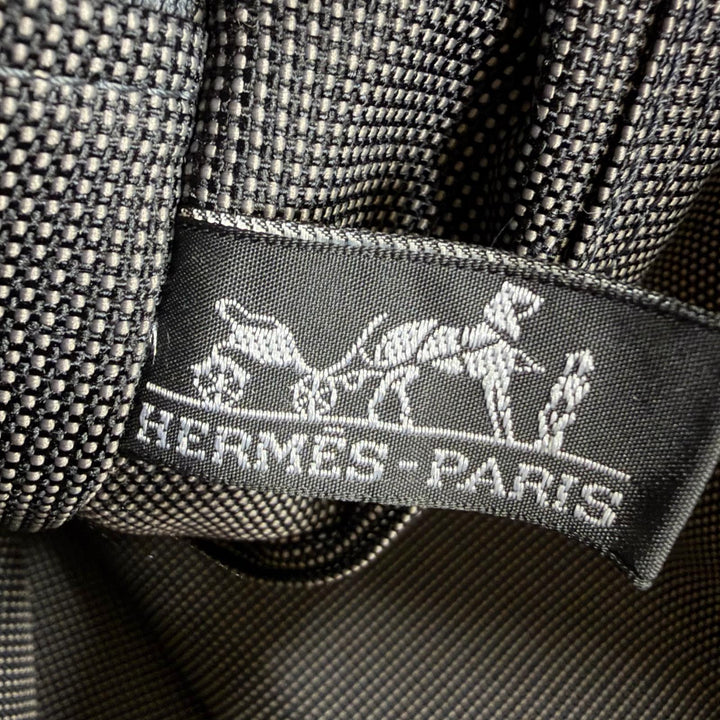 Great HERMES Handbag Her Line MM Serie Metal Canvas Tote Bag gray Women
