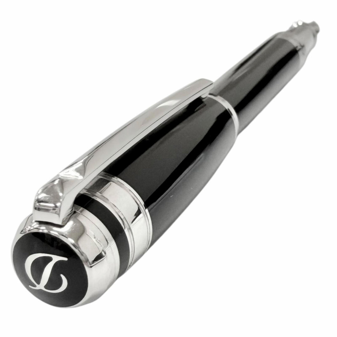 Excellent Dupont fountain pen Logo cap style black 14K mens