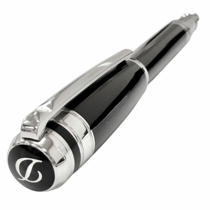 Excellent Dupont fountain pen Logo cap style black 14K mens