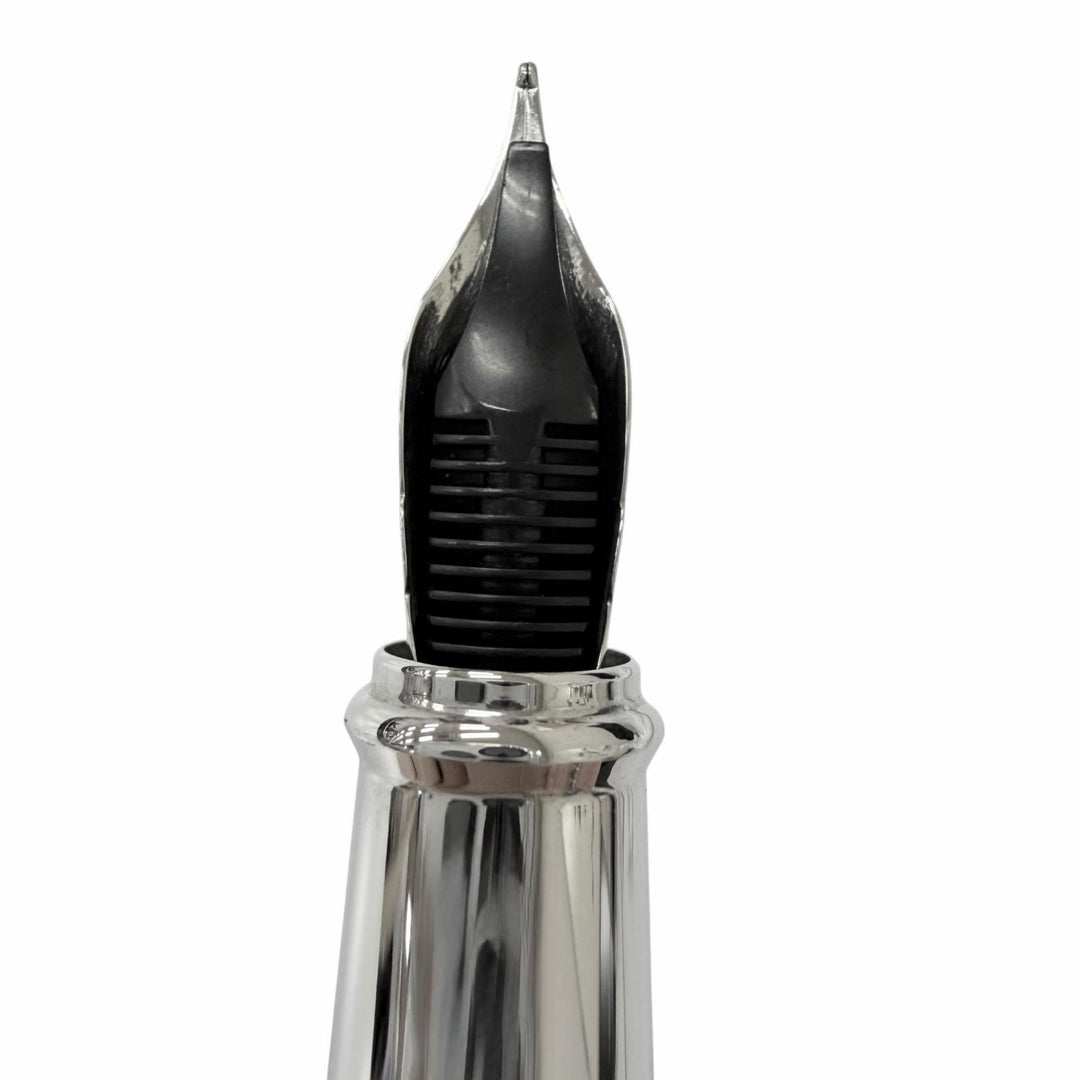 Excellent Dupont fountain pen Logo cap style black 14K mens