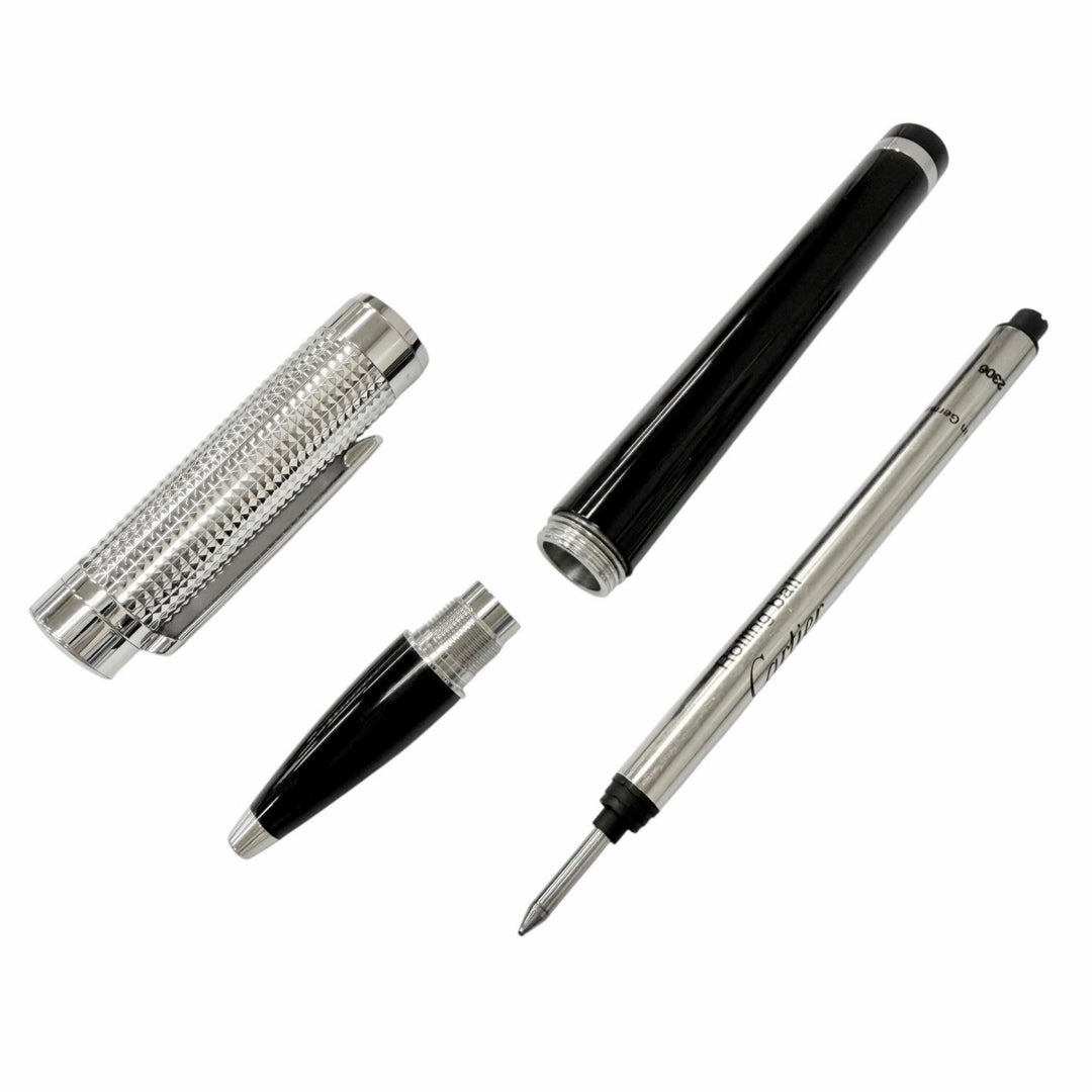 Great Cartier Ballpoint pen Pasha de Cartier Diamond Head black mens ST220009