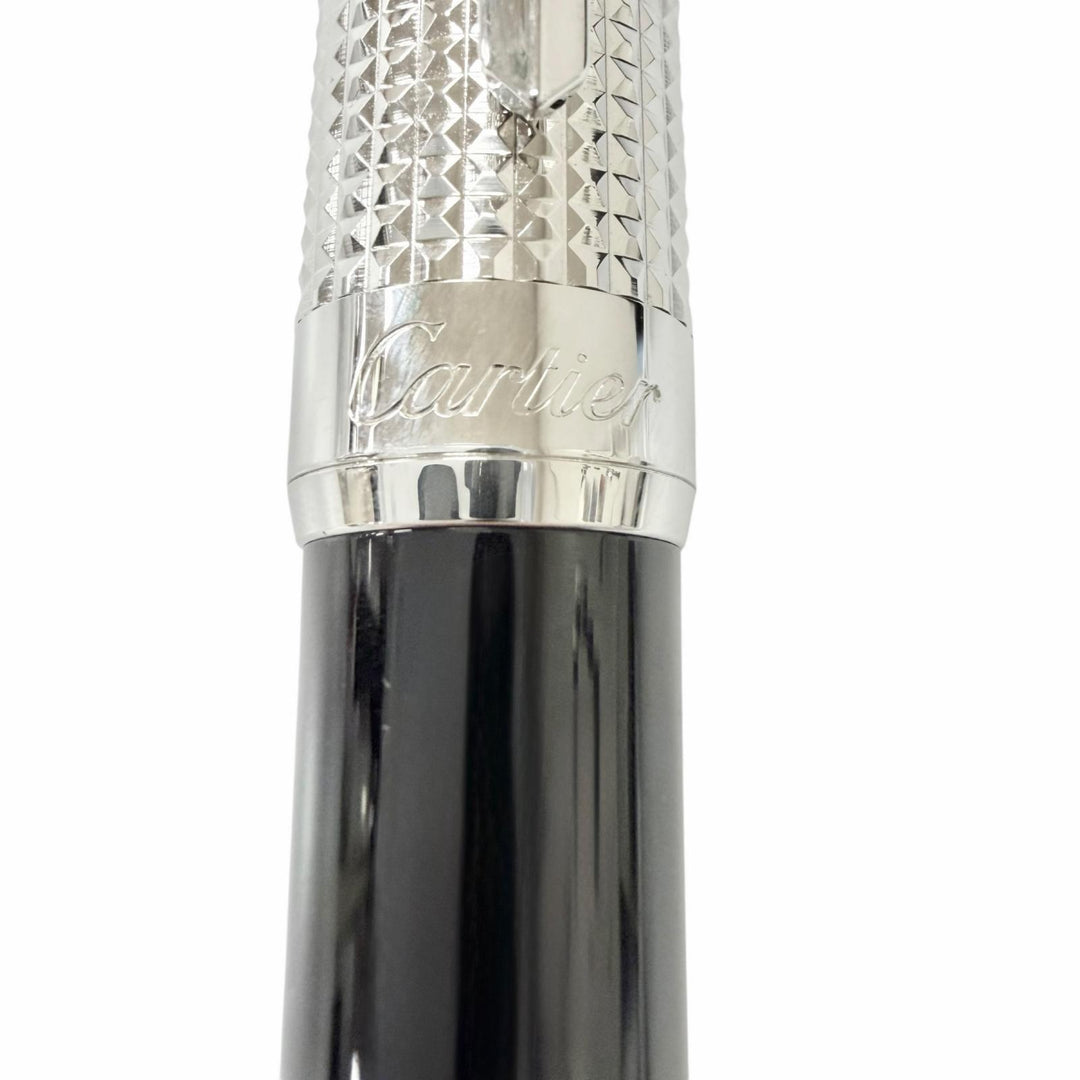 Great Cartier Ballpoint pen Pasha de Cartier Diamond Head black mens ST220009