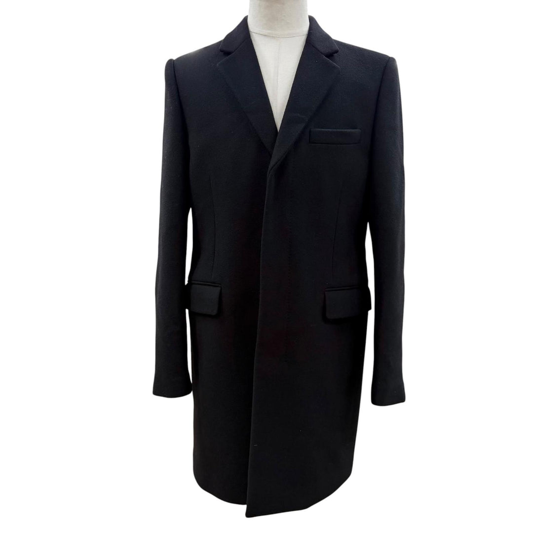 Excellent SAINT LAURENT PARIS coat Figurine tailoring black cashmere 50 631672