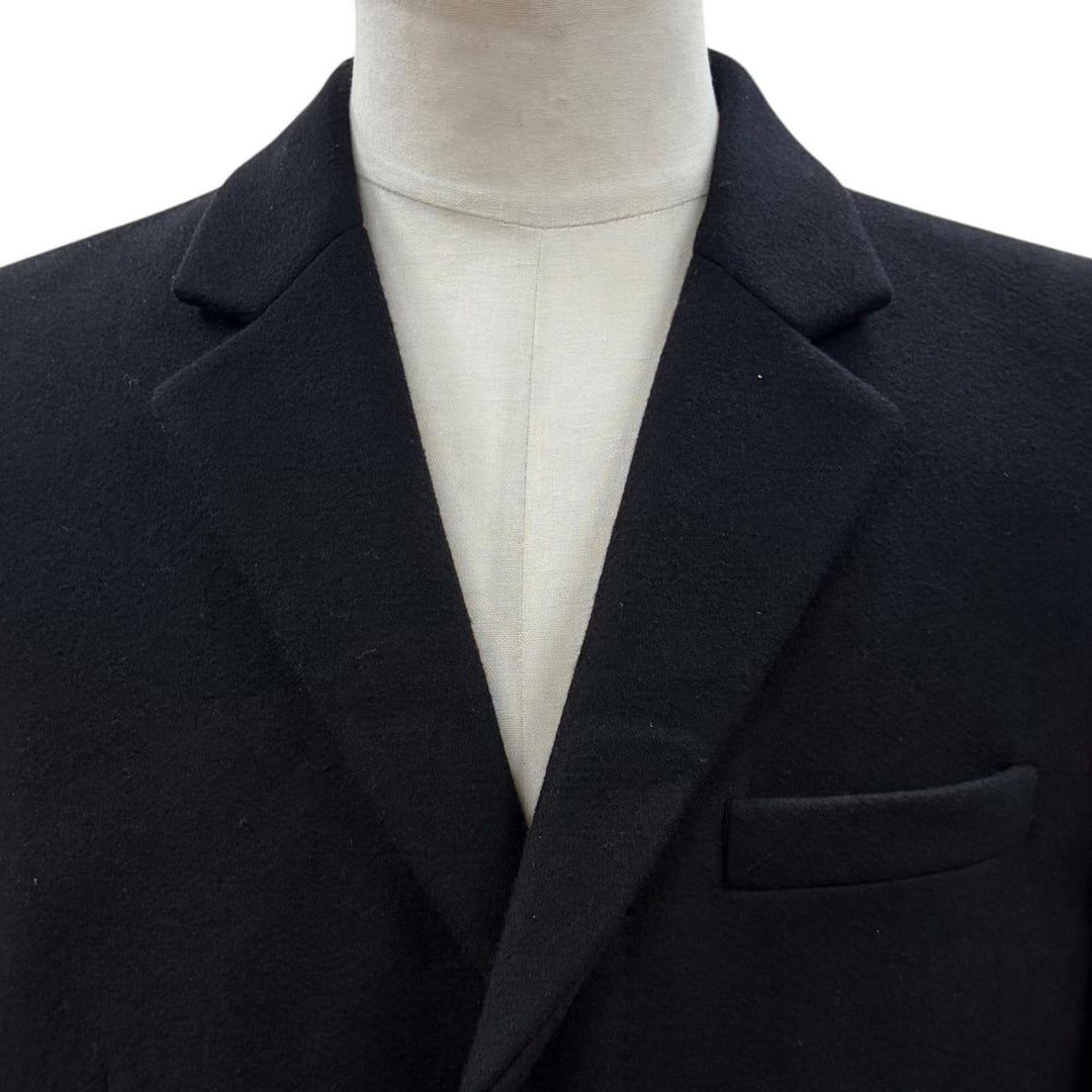 Excellent SAINT LAURENT PARIS coat Figurine tailoring black cashmere 50 631672