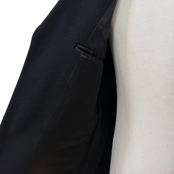 Excellent SAINT LAURENT PARIS coat Figurine tailoring black cashmere 50 631672