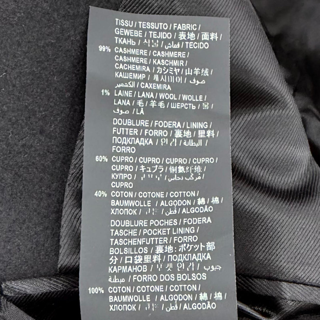 Excellent SAINT LAURENT PARIS coat Figurine tailoring black cashmere 50 631672