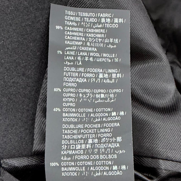 Excellent SAINT LAURENT PARIS coat Figurine tailoring black cashmere 50 631672
