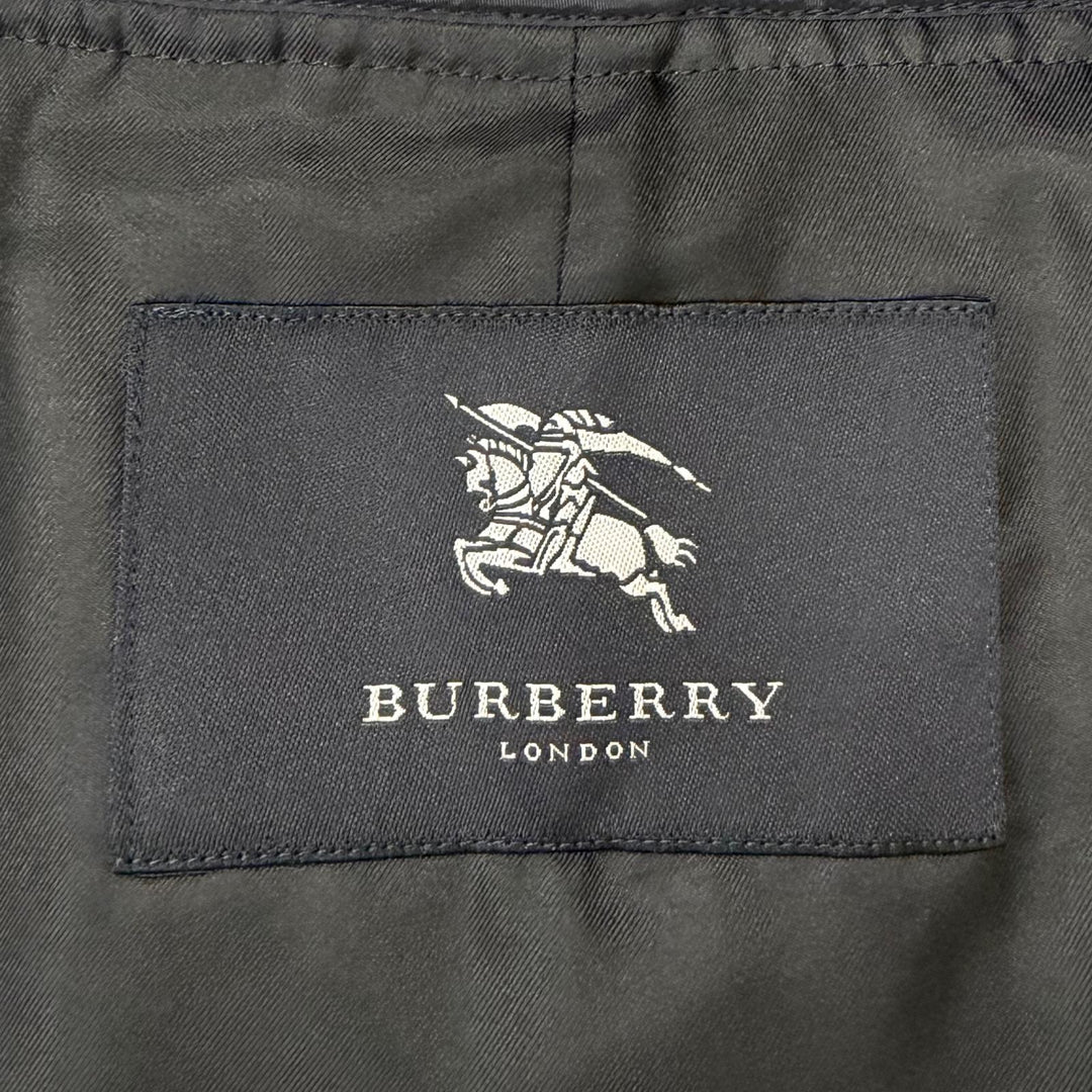 Great BURBERRY LONDON coat Nova check pattern liner Navy