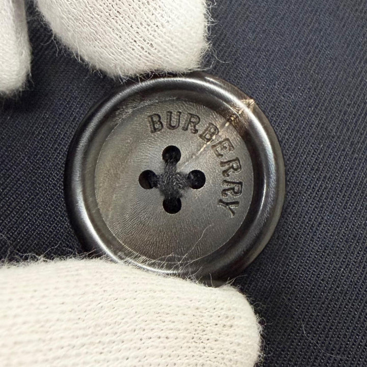 Great BURBERRY LONDON coat Nova check pattern liner Navy