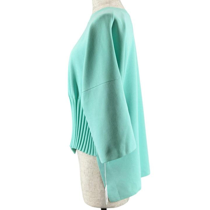 Pristine ISSEY MIYAKE T-shirt LIGHT KNIT Short Sleeve Mint green IM41KN778