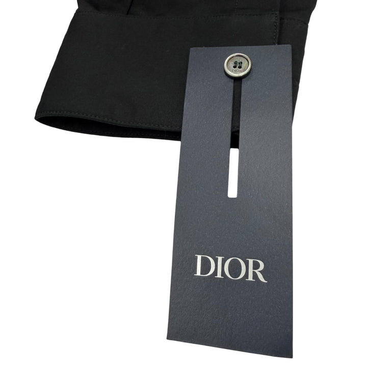 Pristine DIOR Long sleeve shirt Couture embroidered shirt black 40 493C507A6228