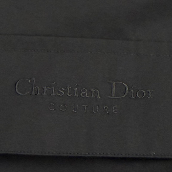 Pristine DIOR Long sleeve shirt Couture embroidered shirt black 40 493C507A6228