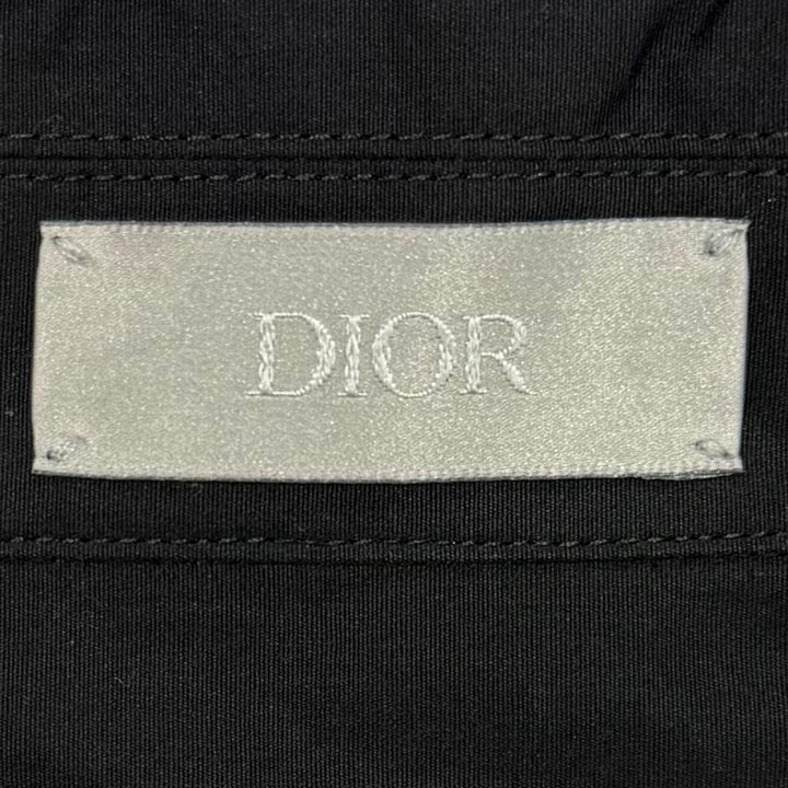 Pristine DIOR Long sleeve shirt Couture embroidered shirt black 40 493C507A6228