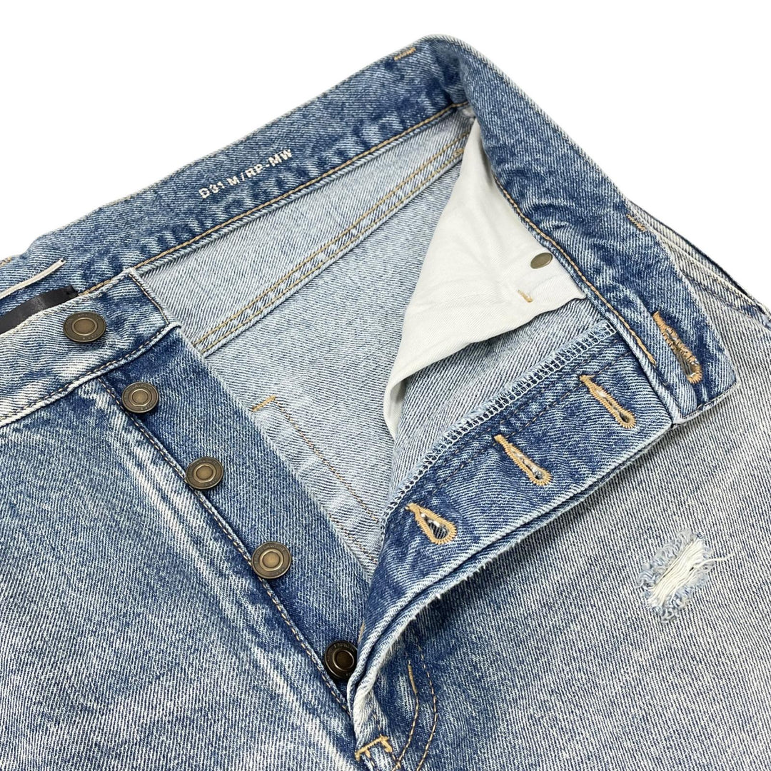 Excellent SAINT LAURENT Denim pants damage Indigo cotton mens 30 71003