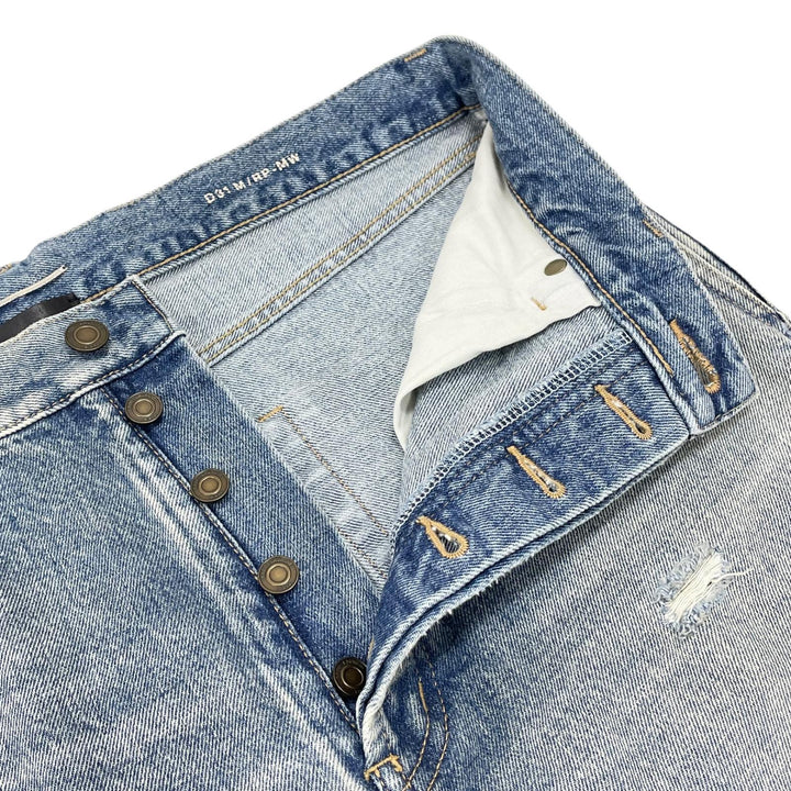 Excellent SAINT LAURENT Denim pants damage Indigo cotton mens 30 71003